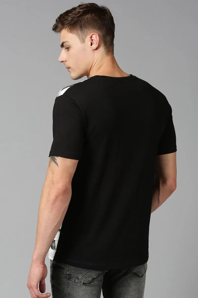 Men's Cotton Abstract Print T-shirt