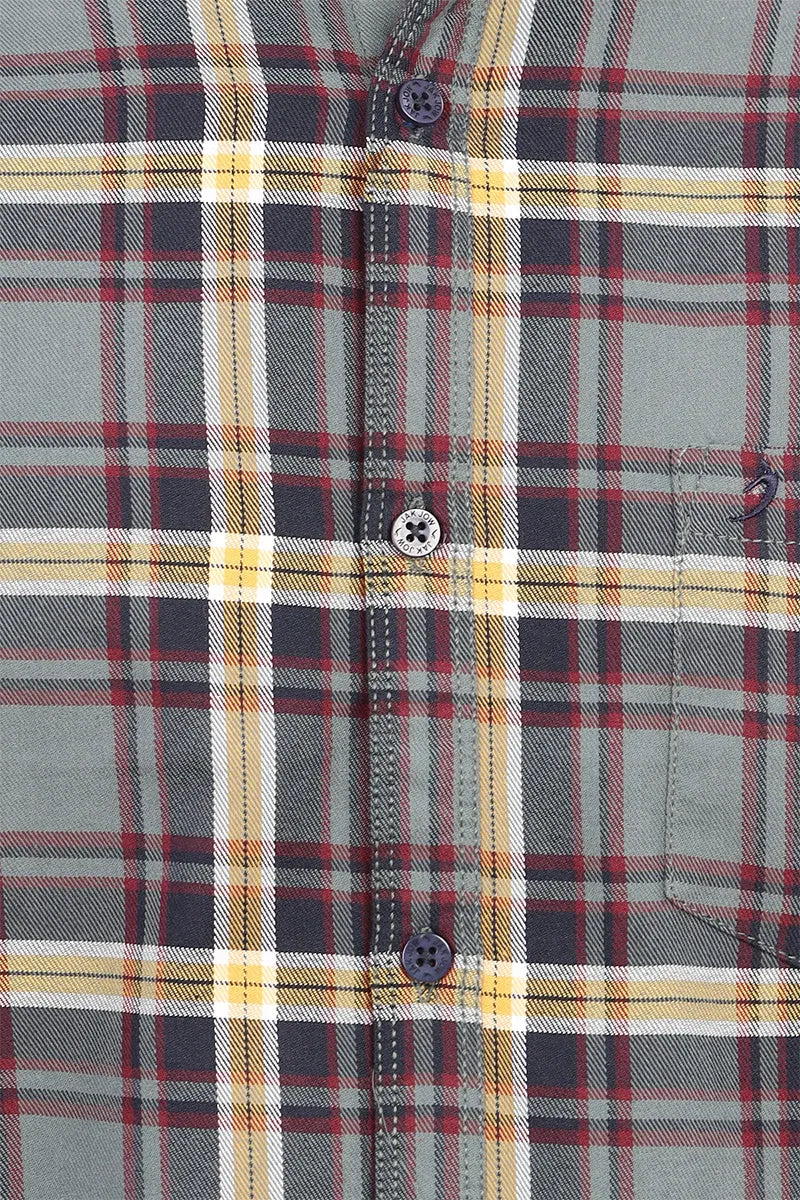 Cotton Checkered Casual Shirt for Men
