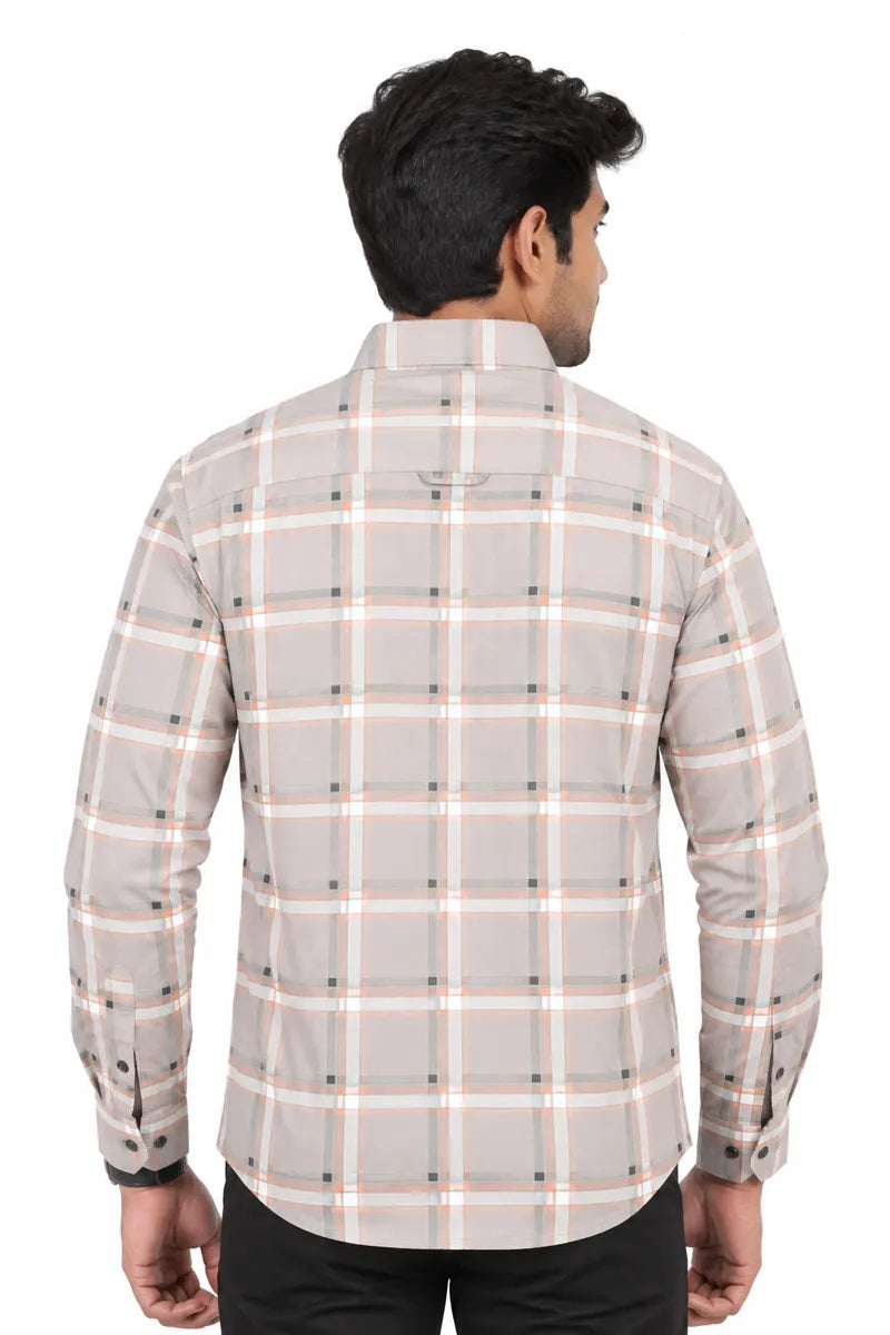Men's Cotton Checkered Shirt - JakJow (Style men001080)