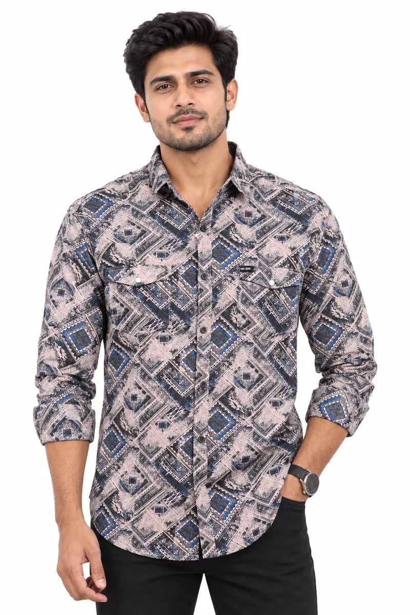 Men's Cotton Printed Shirt
