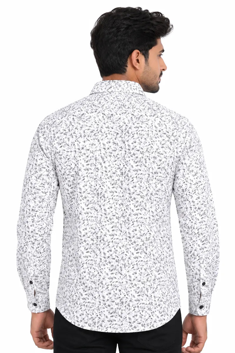 Cotton Floral Print Shirt for Men - JakJow (Style men001192)