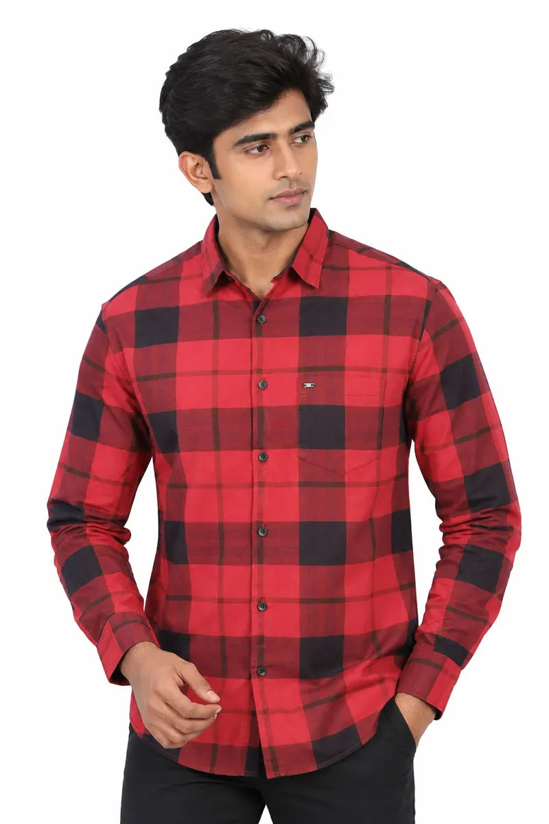 Checkered Cotton Shirt for Men