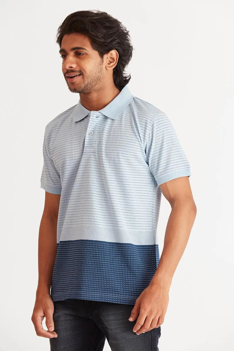 Cotton Colorblock Polo T-shirt for Men - Bearstand (Style cot002020) - Multicolor