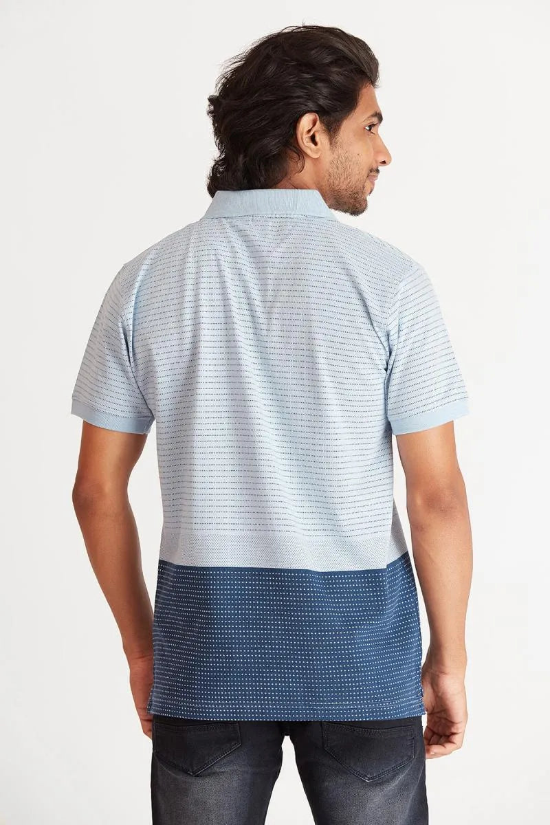 Cotton Striped Polo T-shirt for Men - Bearstand (Style cot002019) - Multicolor