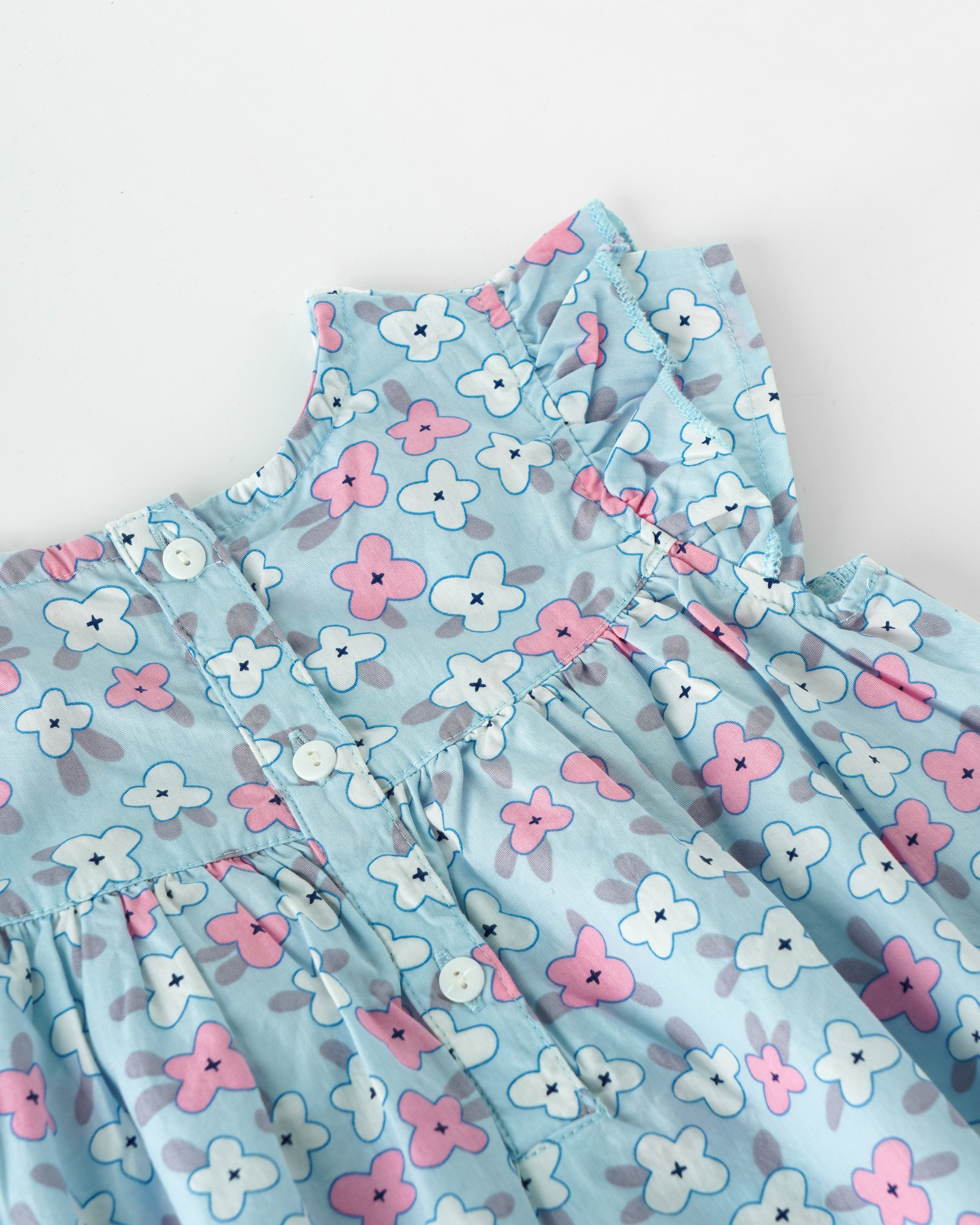Popees Stylish Floral Frock with Ruffle Sleeves (1-8 Years) for Girls - Image 3