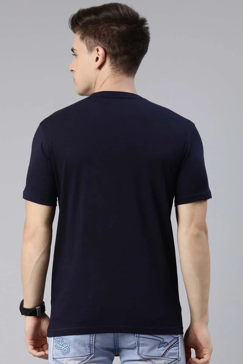 Men's Cotton Typographic Print T-shirt - Recast (Style hal003223)