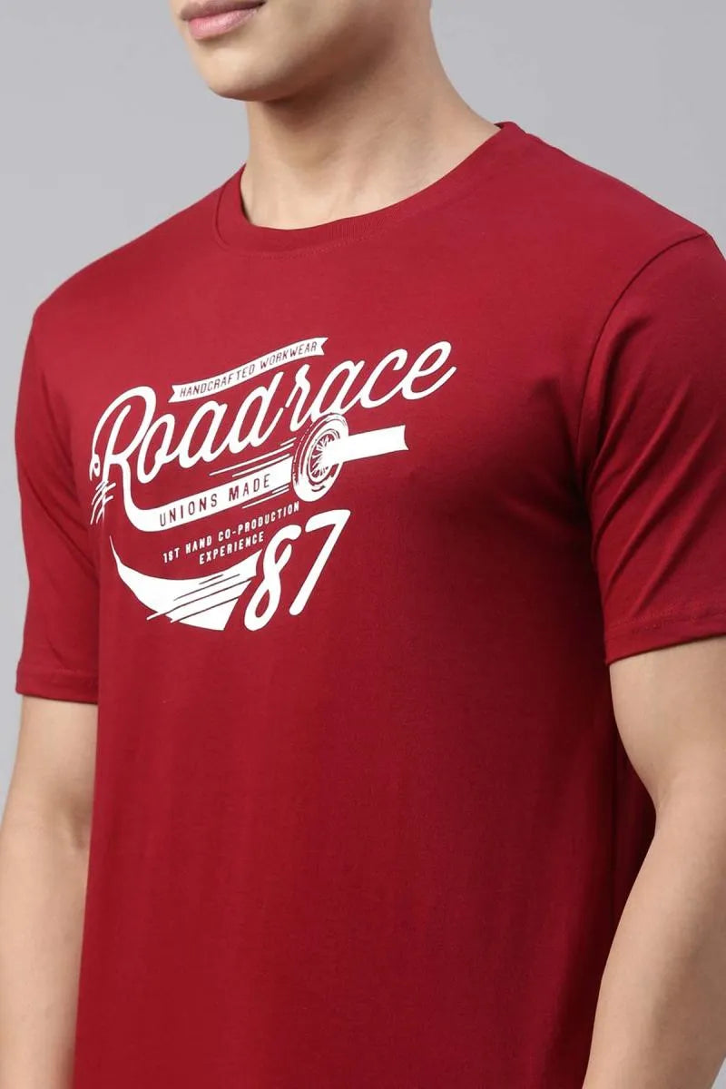 Cotton Graphic Print T-shirt for Men - Recast (Style cot003228)