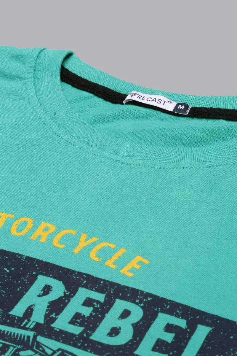 Men's Cotton Graphic Print T-shirt - Recast (Style cot003229)