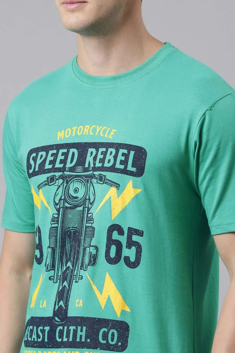 Men's Cotton Graphic Print T-shirt - Recast (Style cot003229)