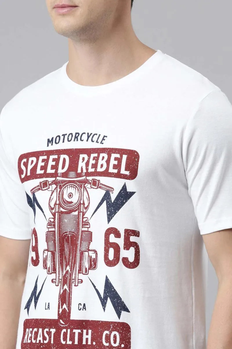 Men's Cotton Graphic Print T-shirt - Recast (Style cot003229)