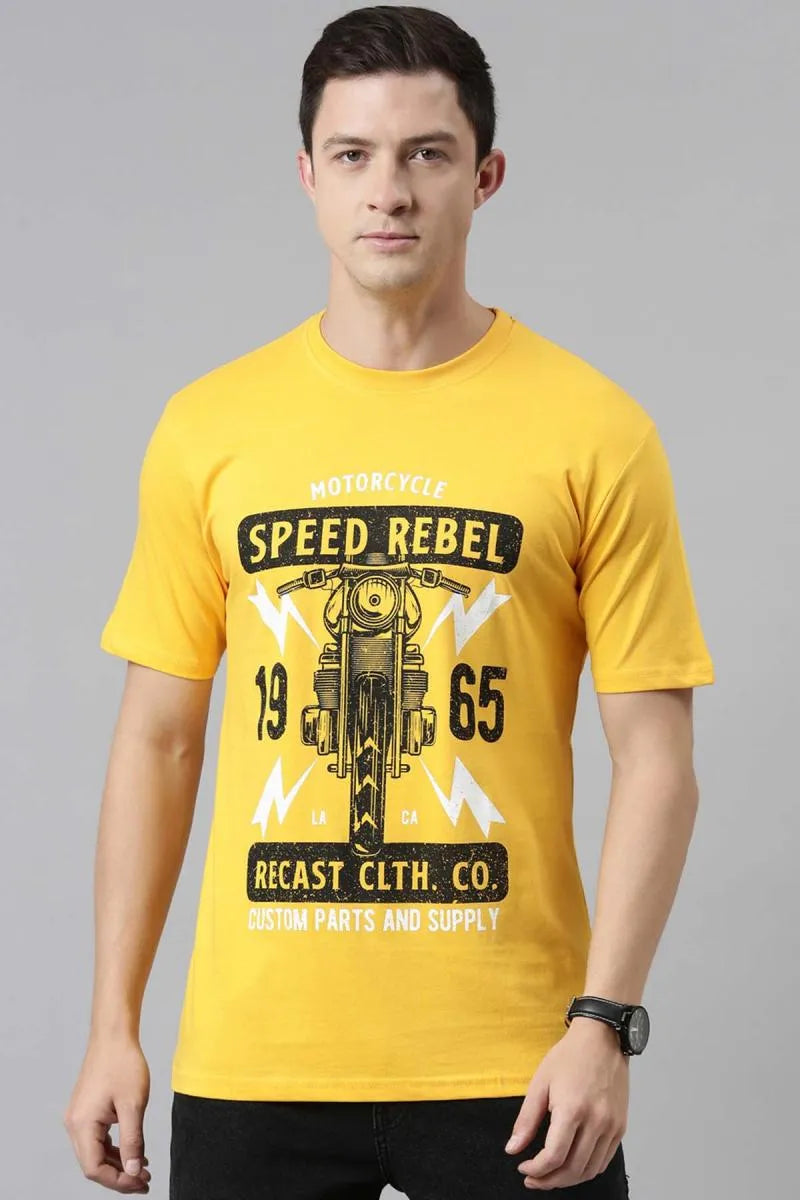 Men's Cotton Graphic Print T-shirt - Recast (Style cot003229)