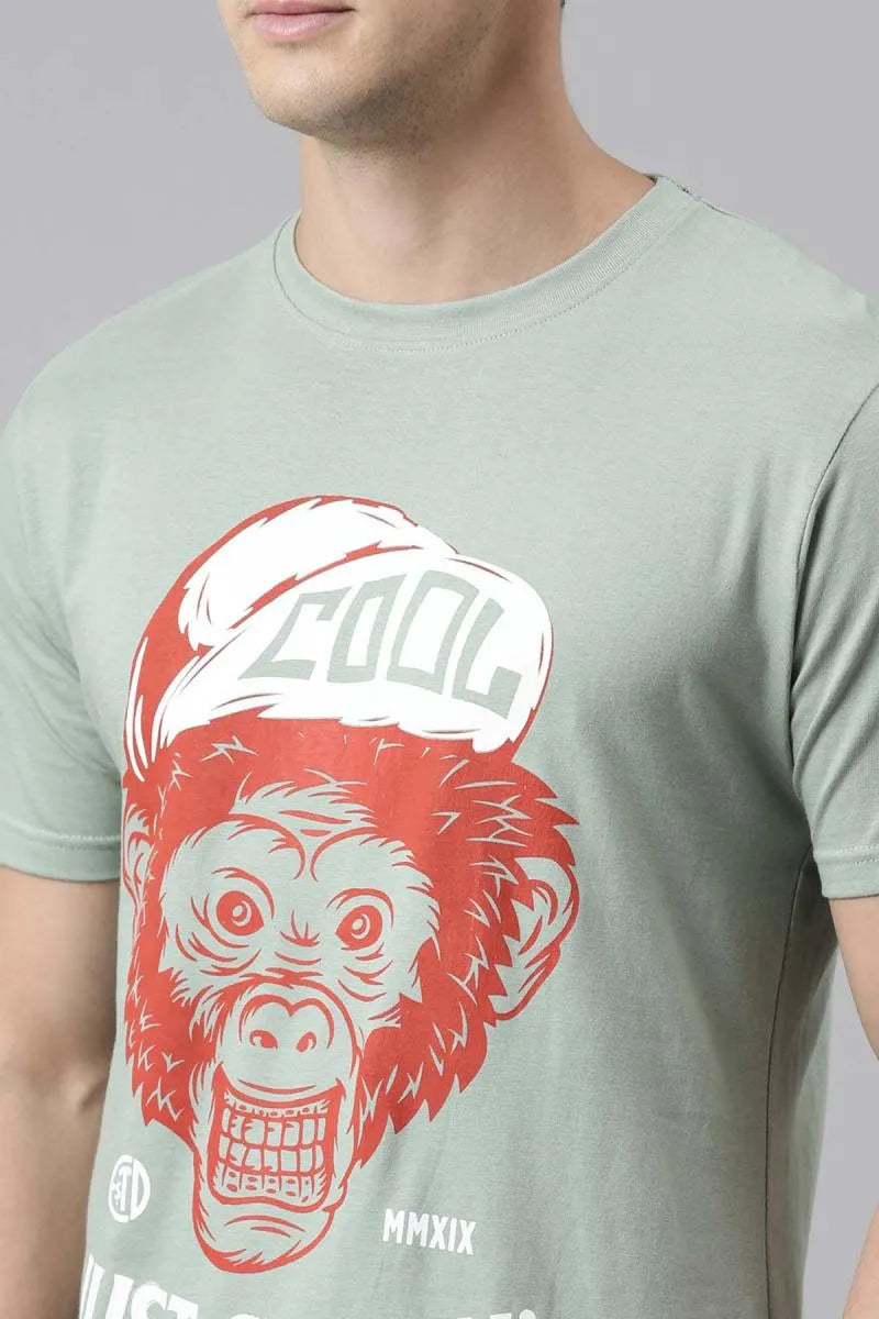 Cotton Graphic Print T-shirt for Men - Recast (Style cot003232)