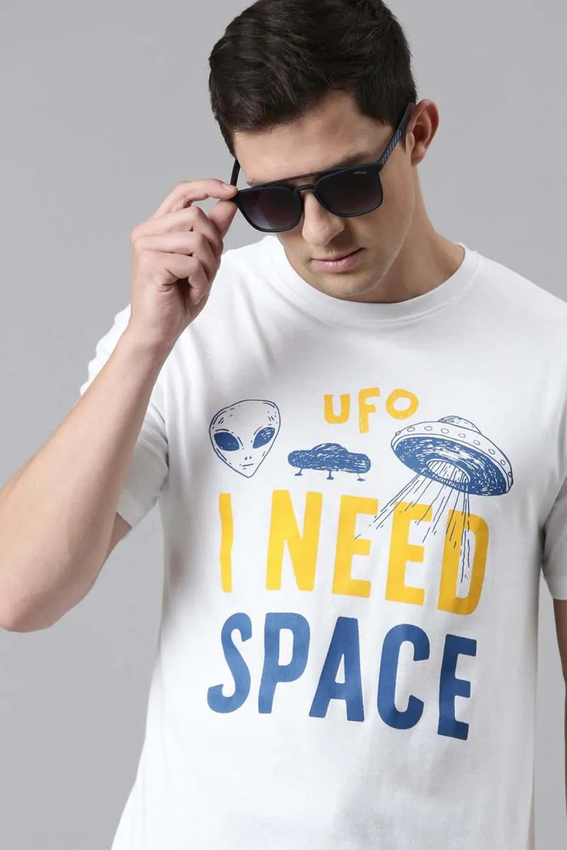 Men's Cotton Typographic Print T-shirt - Recast (Style cot003233)