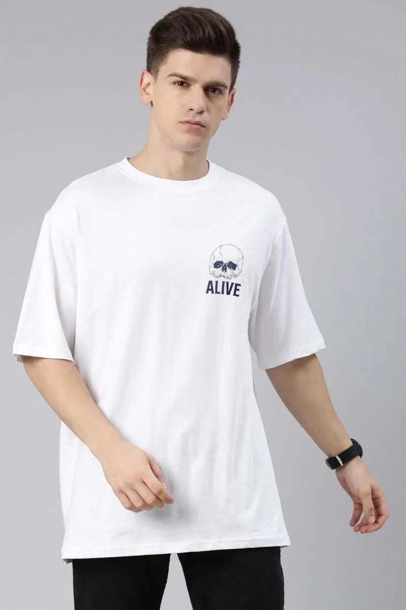 Graphic Print Oversized T-shirt for Men