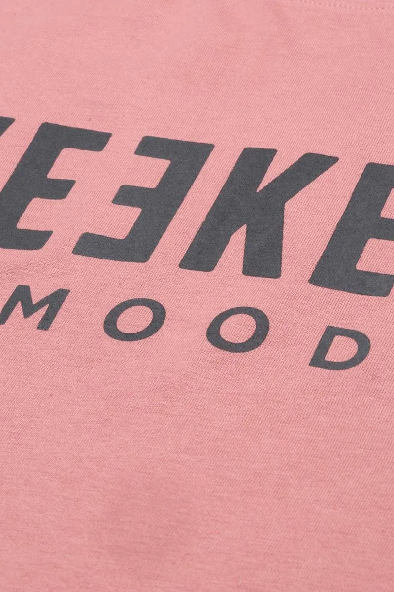 Men's Printed Oversized T-shirt (Light Pink)