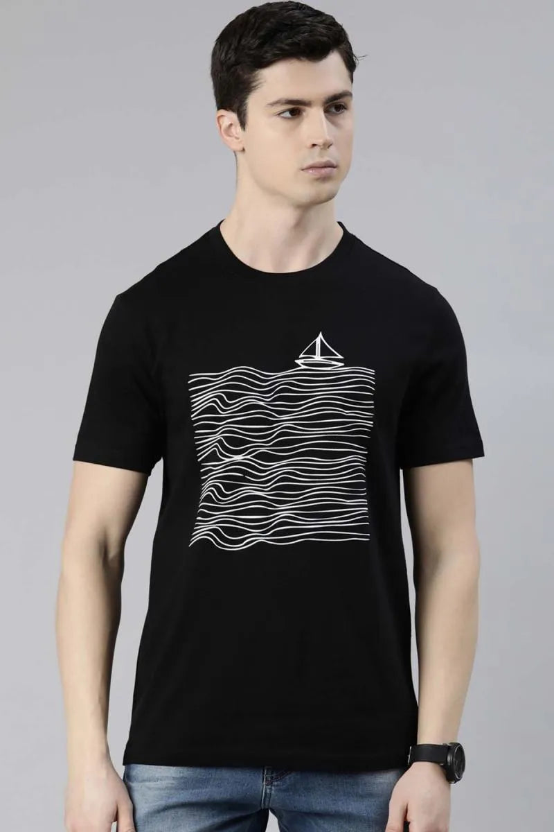 Cotton Graphic Print T-shirt for Men - Recast (Style cot003241)