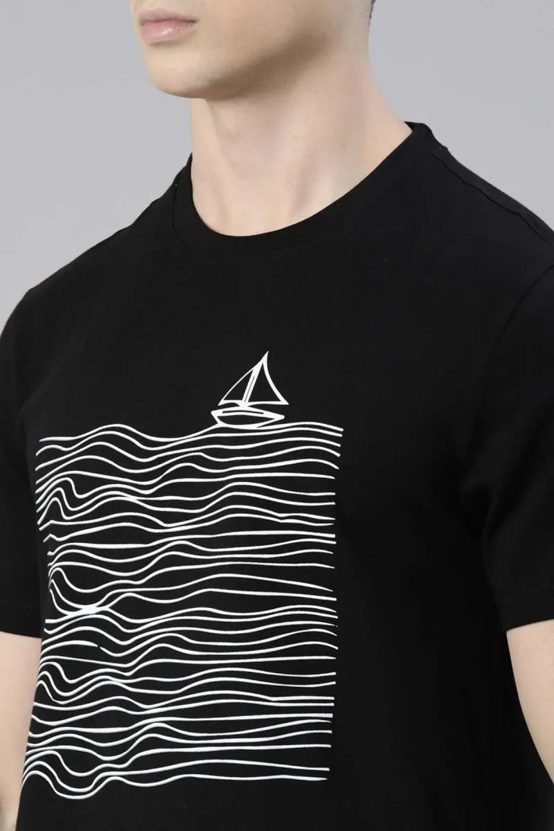 Cotton Graphic Print T-shirt for Men - Recast (Style cot003241)