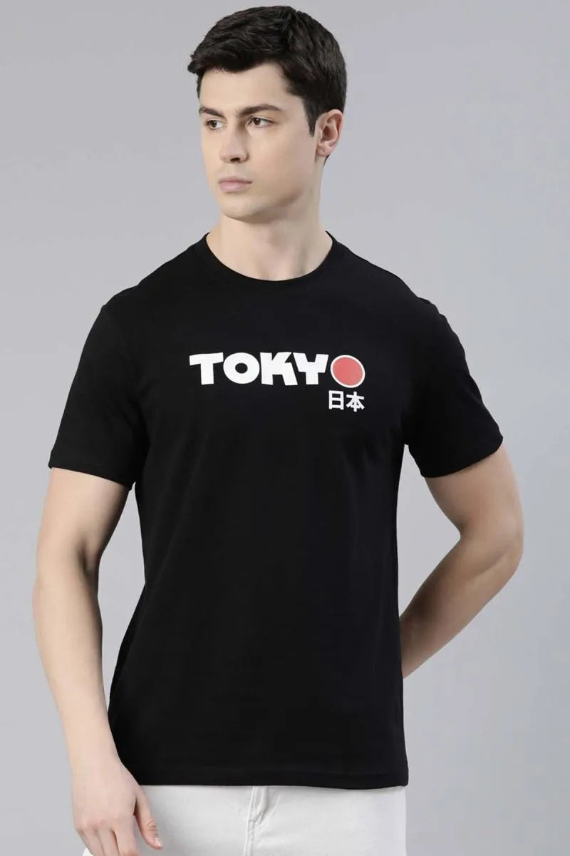 Graphic Printed Cotton T-shirt for Men