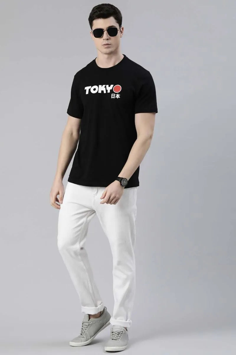Graphic Printed Cotton T-shirt for Men