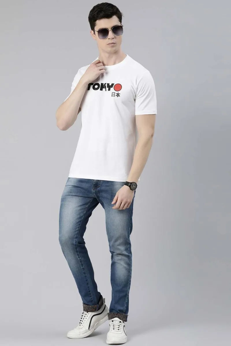 Graphic Printed Cotton T-shirt for Men