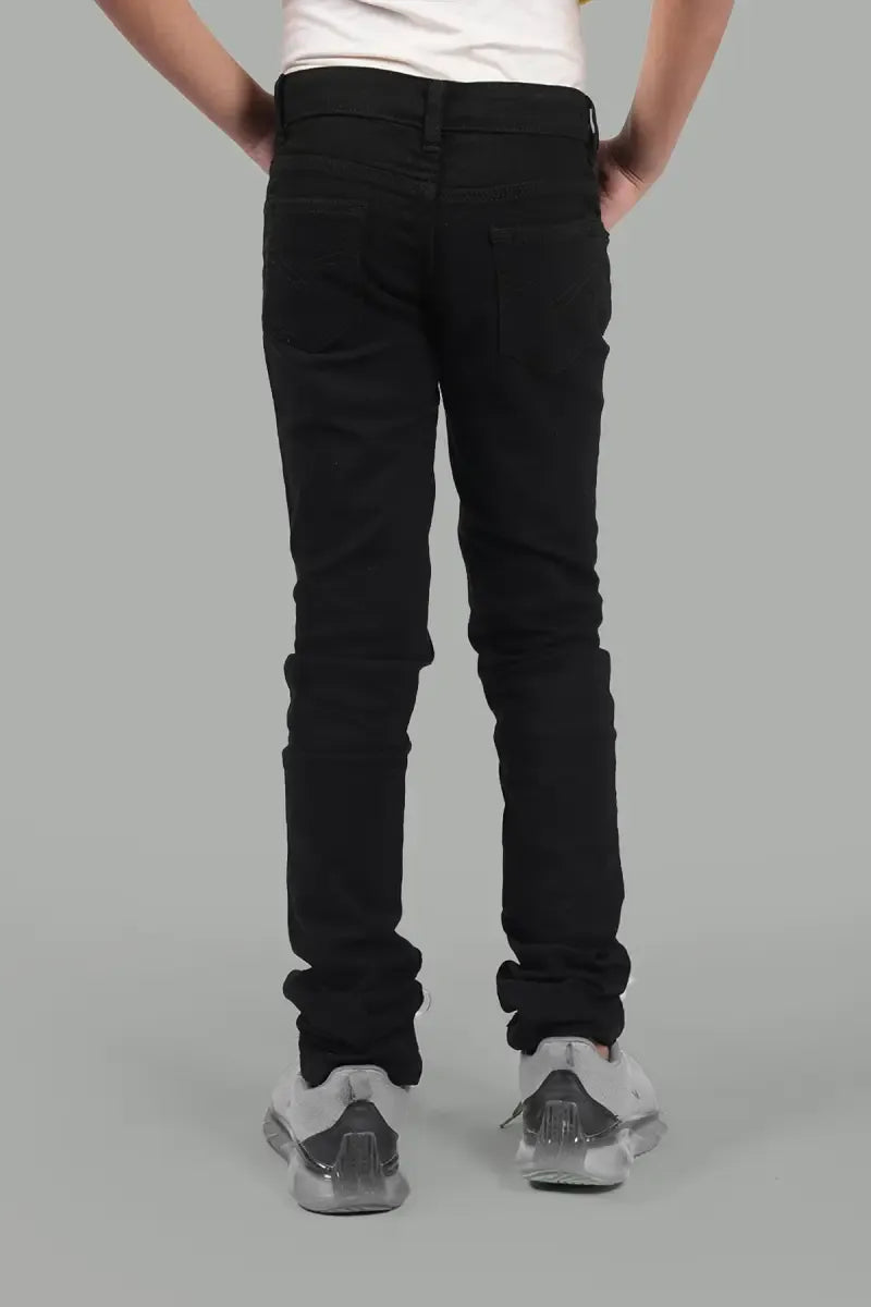 Slim Fit Casual Jeans for Boy - Black - View 6