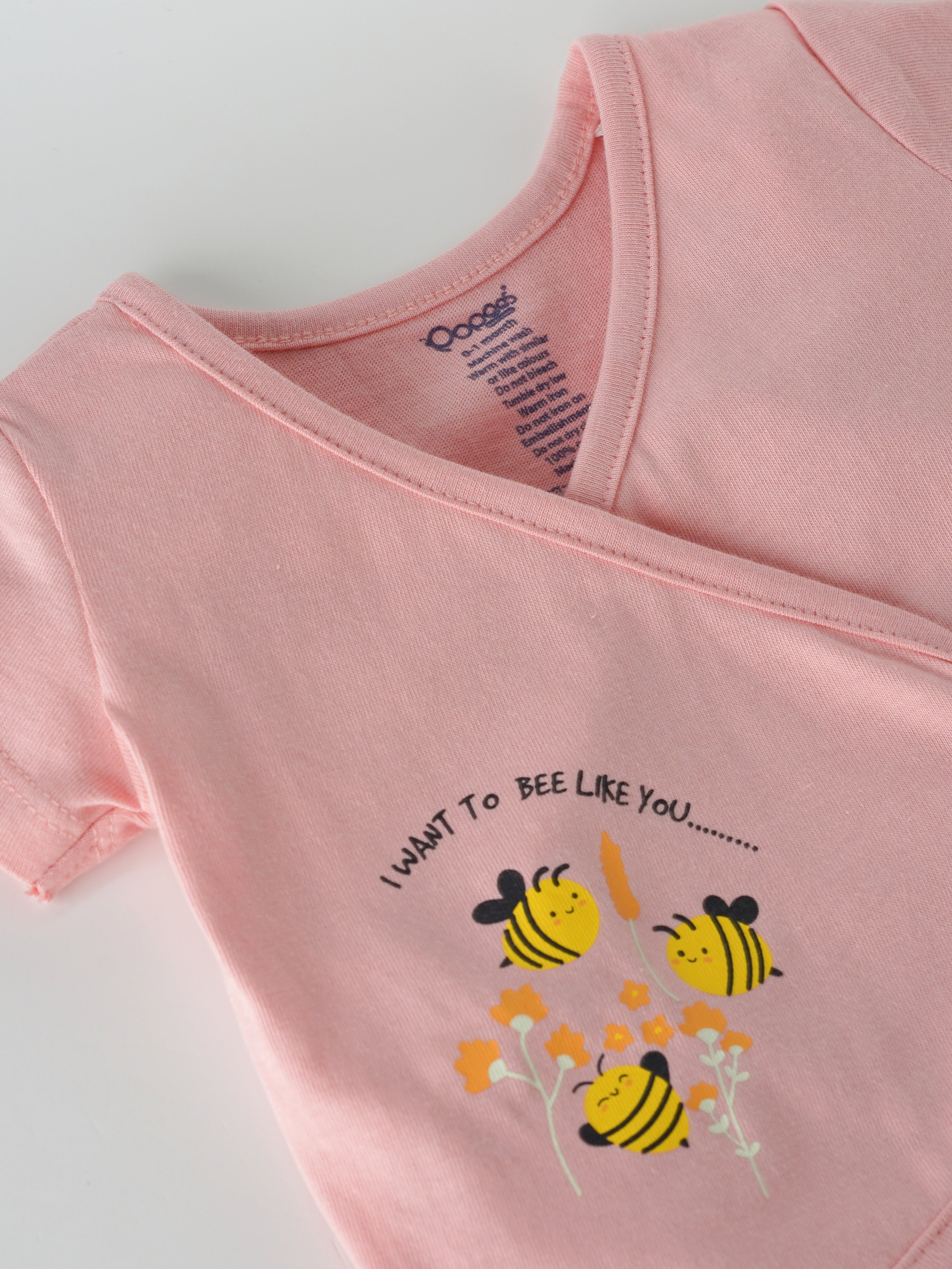 Popees Side Tie Jhabla Top (0–6 Months) for Newborn Girls - Image 3