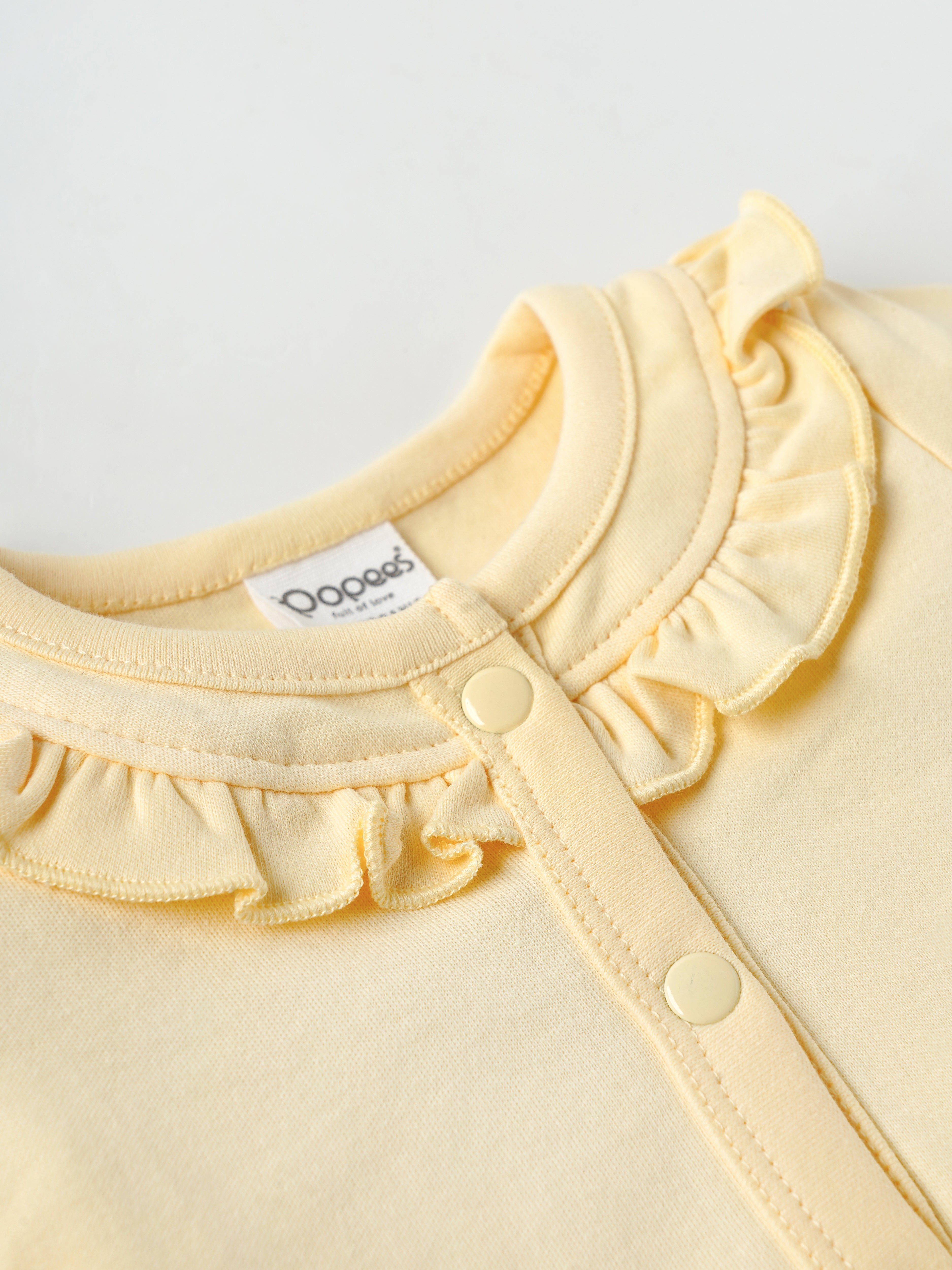 Popees Half Sleeve Front Open (0–24 Months) Embroidered Cord Set for Girls - Image 3