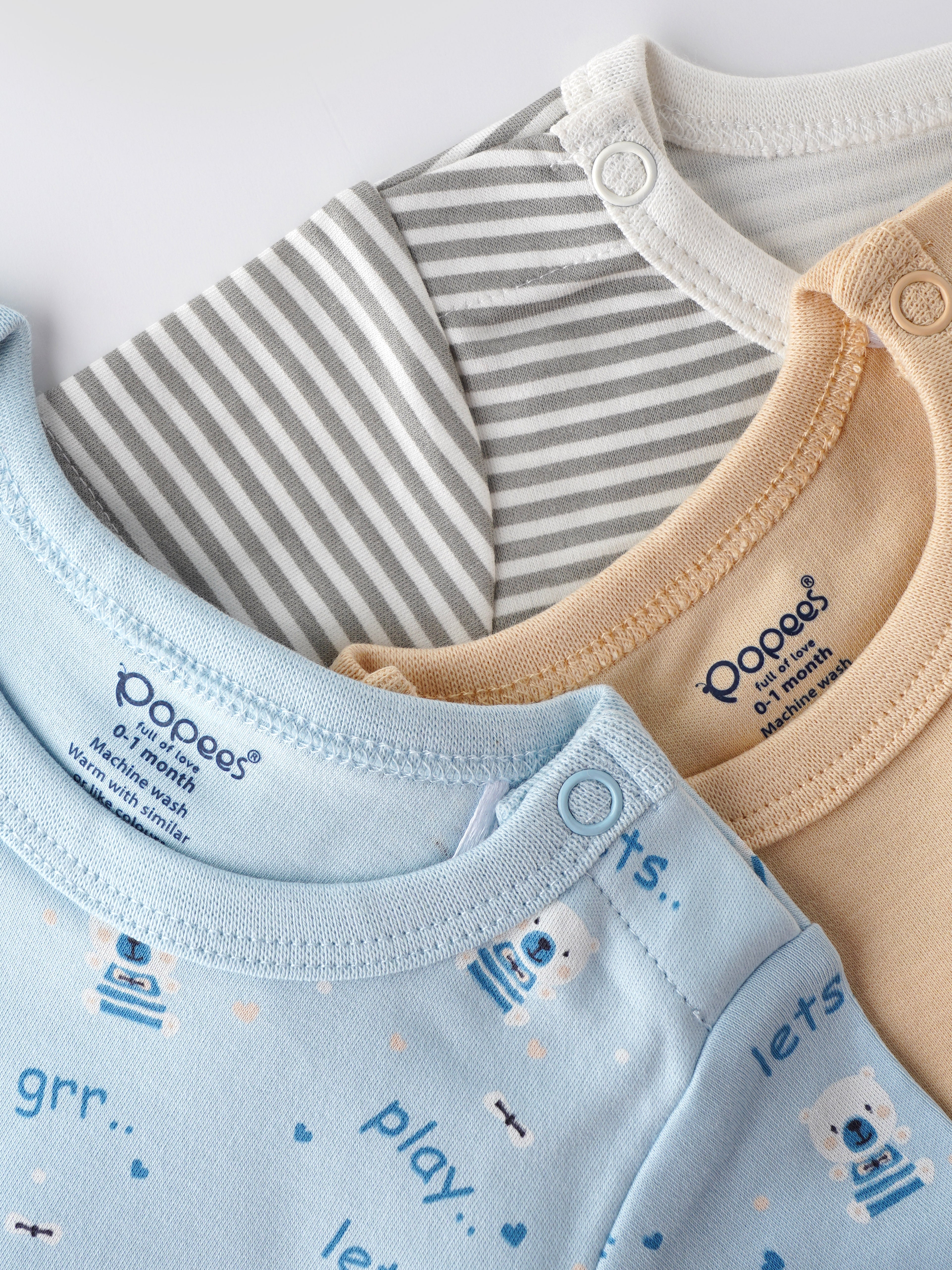 Popees 3-Piece Printed T-shirt Set (0–9 Months) for Baby Boys - Image 2