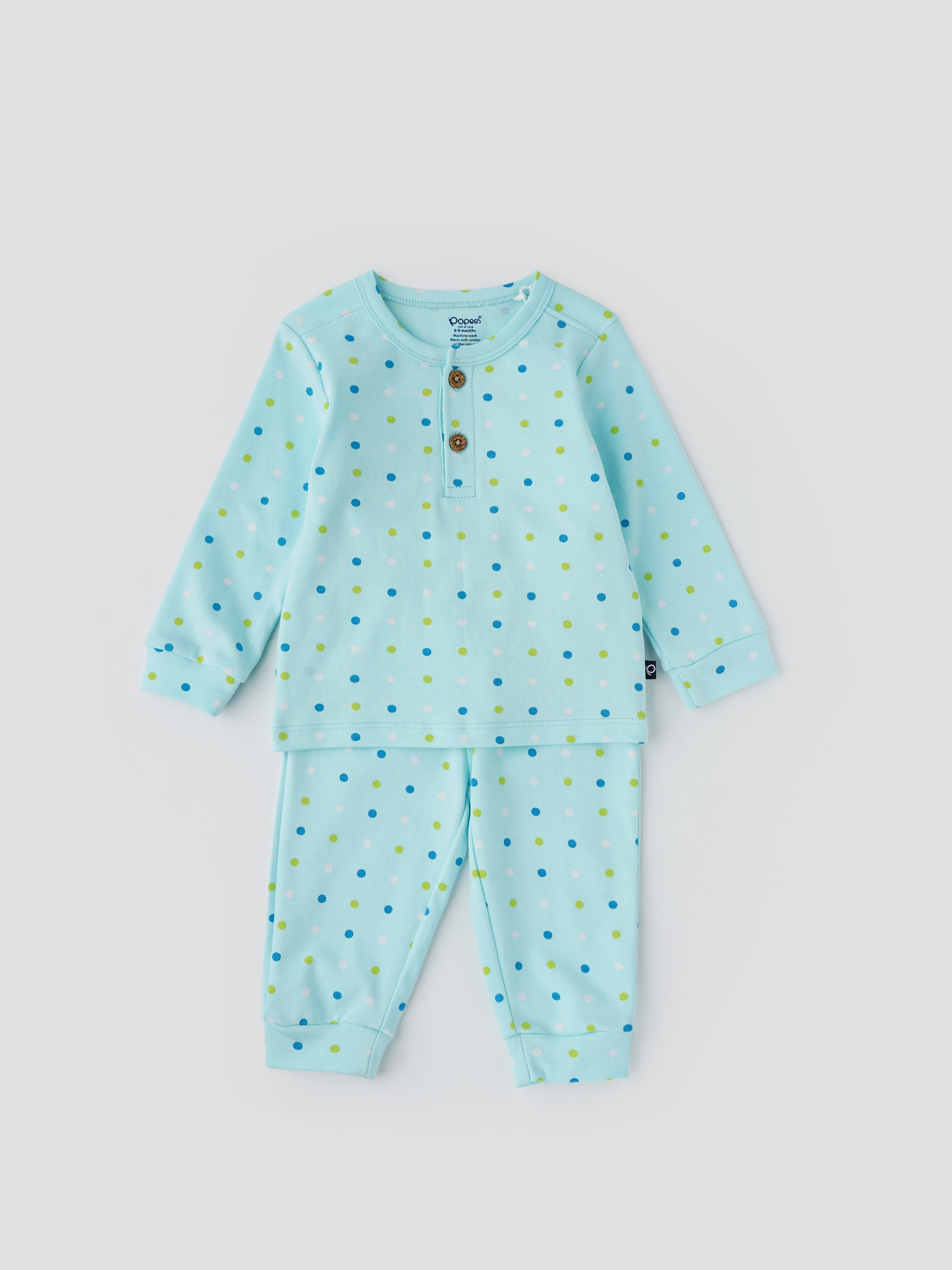 Popees Printed Full Sleeve Nightwear Set (3–36 Months) for Boys - Image 1