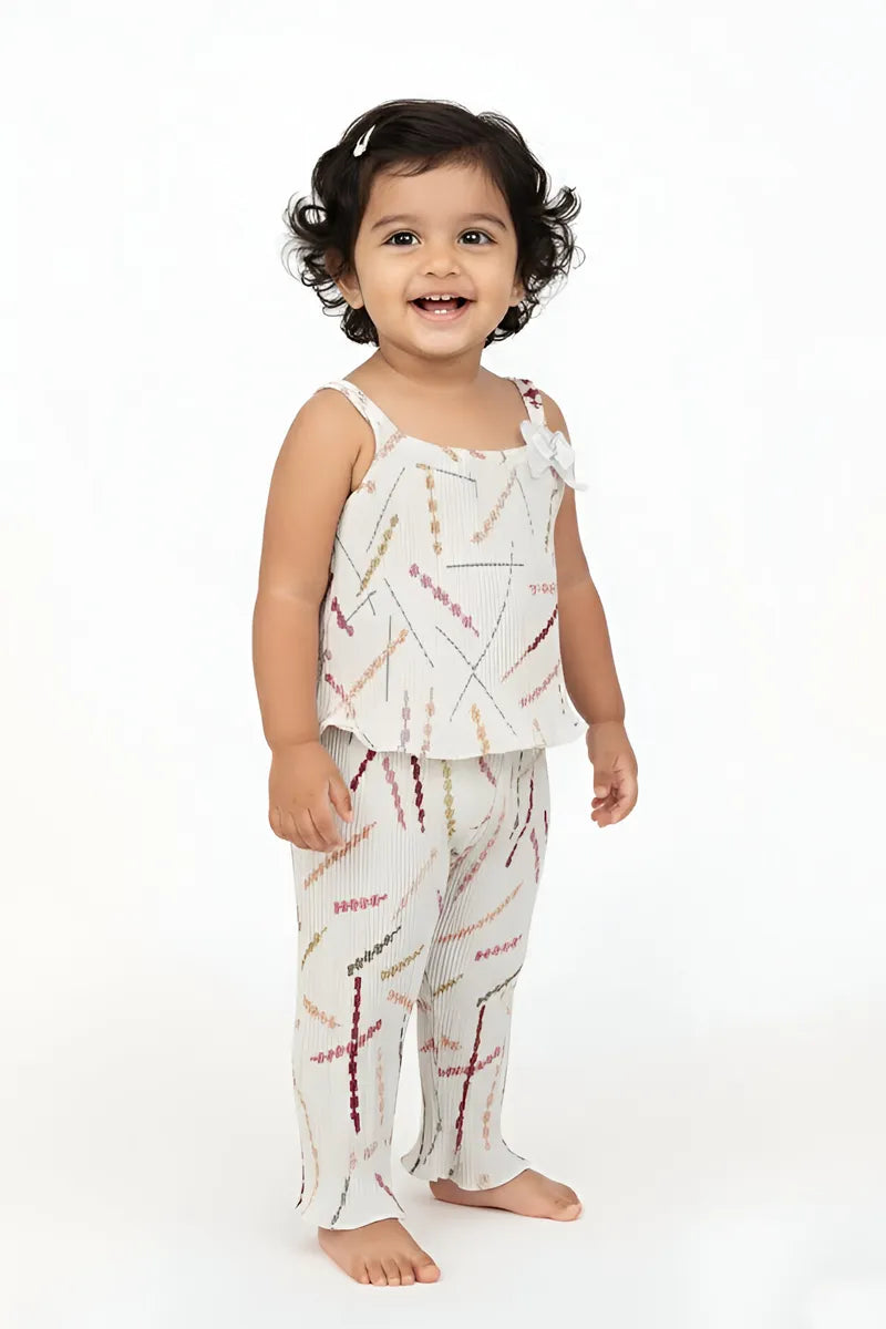 Baby Girl's Printed Jumpsuit - White - View 12