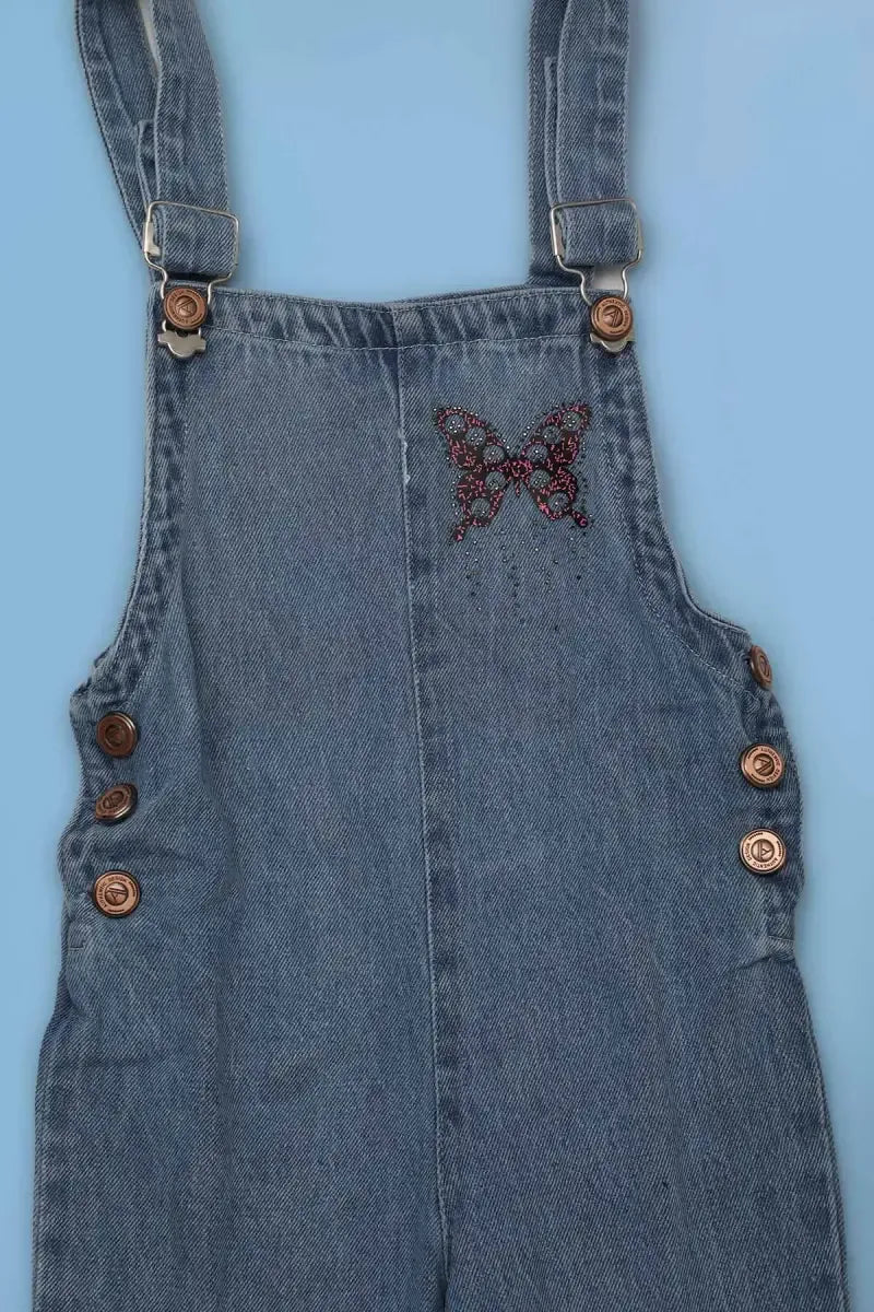 Corduroy T-Shirt with Dungaree for Just Born Girl (2-Piece Set) - Black - View 5
