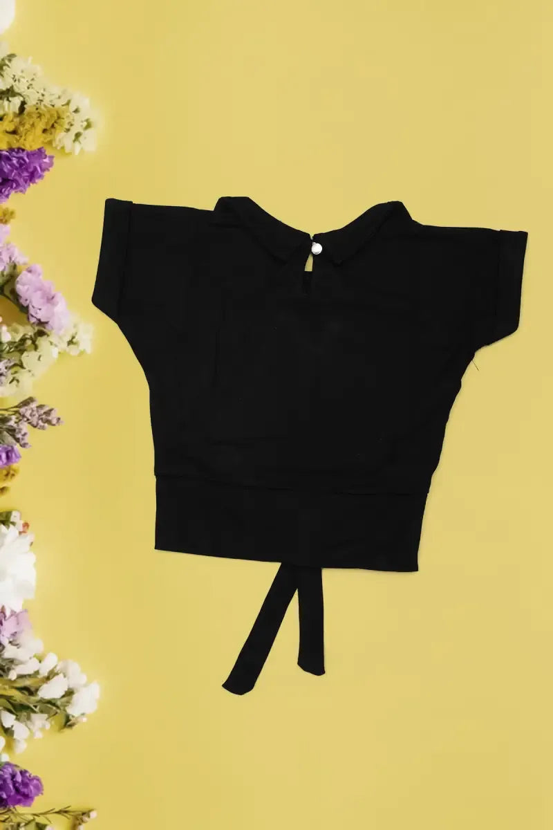 Baby Girl's Printed Top - Black - View 2