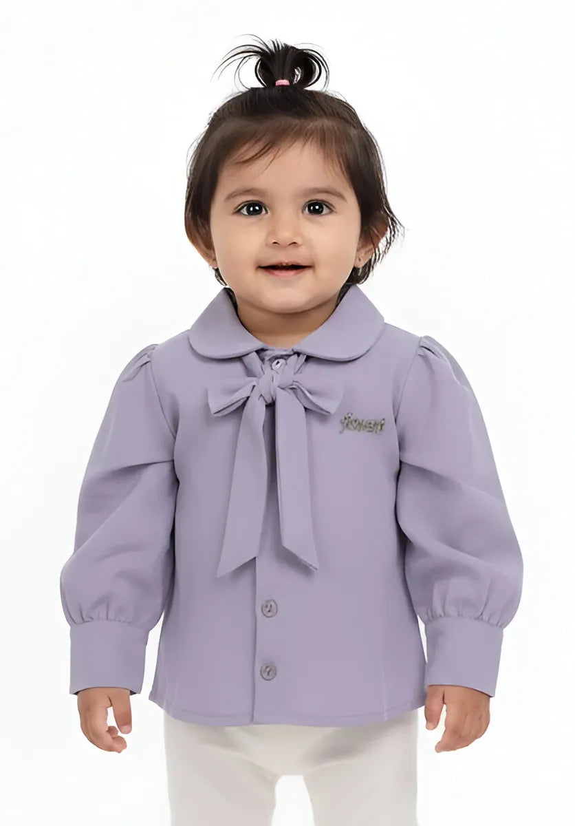 Baby Girl's Solid Top - Lavender - View 1