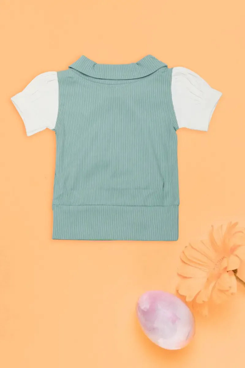 Corduroy Top for Just Born Baby Girl - Grey - View 10