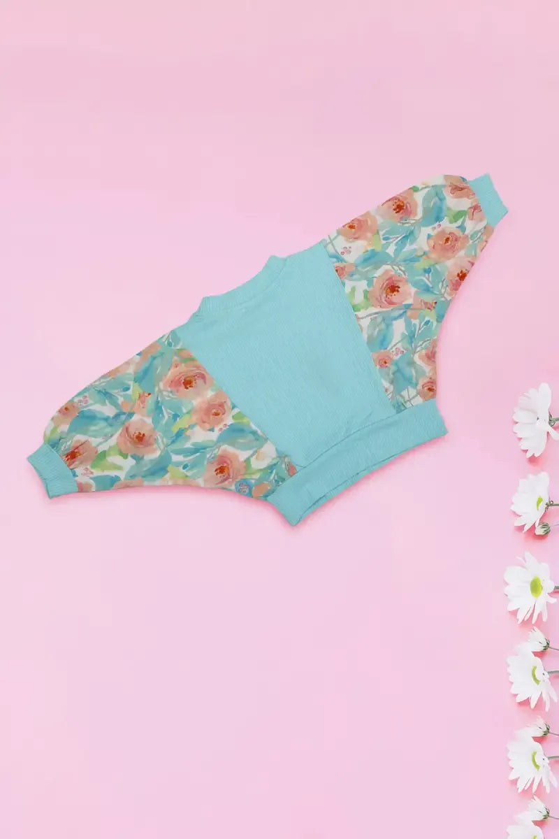 Baby Girl's Printed Top - Aqua - View 3