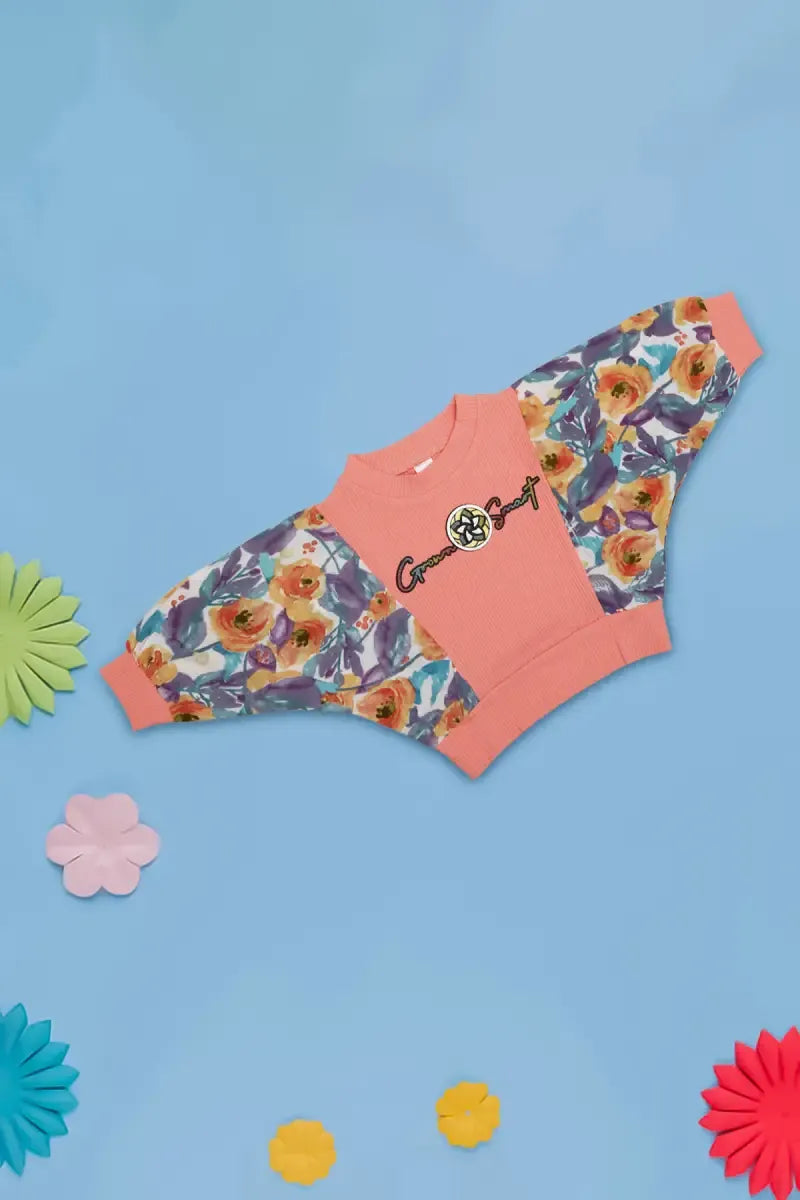 Baby Girl's Printed Top - Peach - View 10