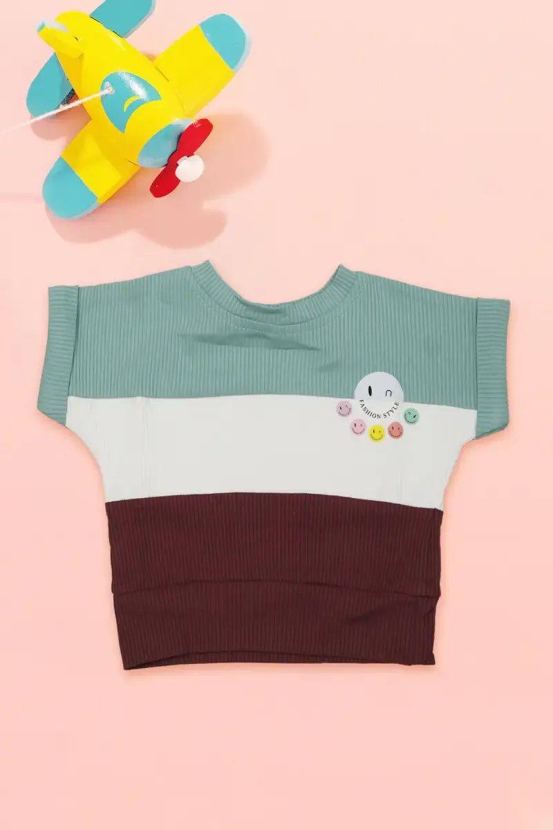 Corduroy Printed Top for Baby Girl - Grey & Mauve - View 4