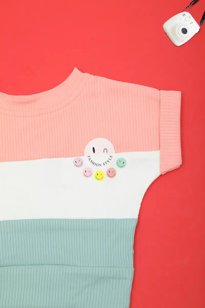 Corduroy Printed Top for Baby Girl - Peach & Grey - View 15
