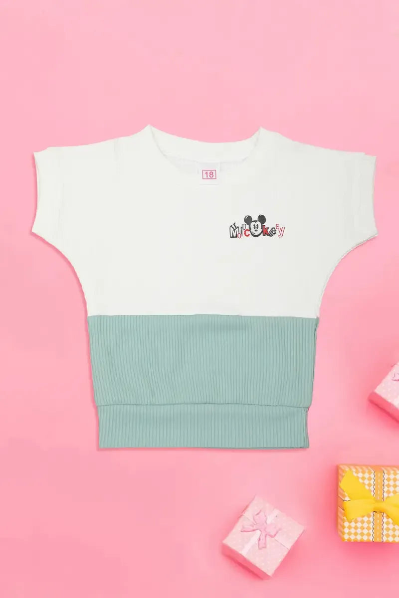 Baby Girl's Corduroy Printed Top - Grey - View 10
