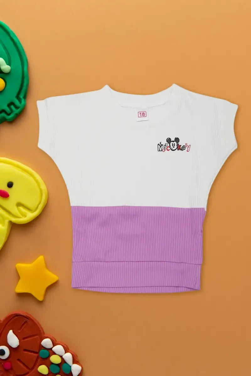 Baby Girl's Corduroy Printed Top - Lavender - View 13