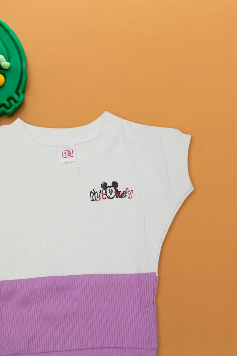 Baby Girl's Corduroy Printed Top - Lavender - View 15