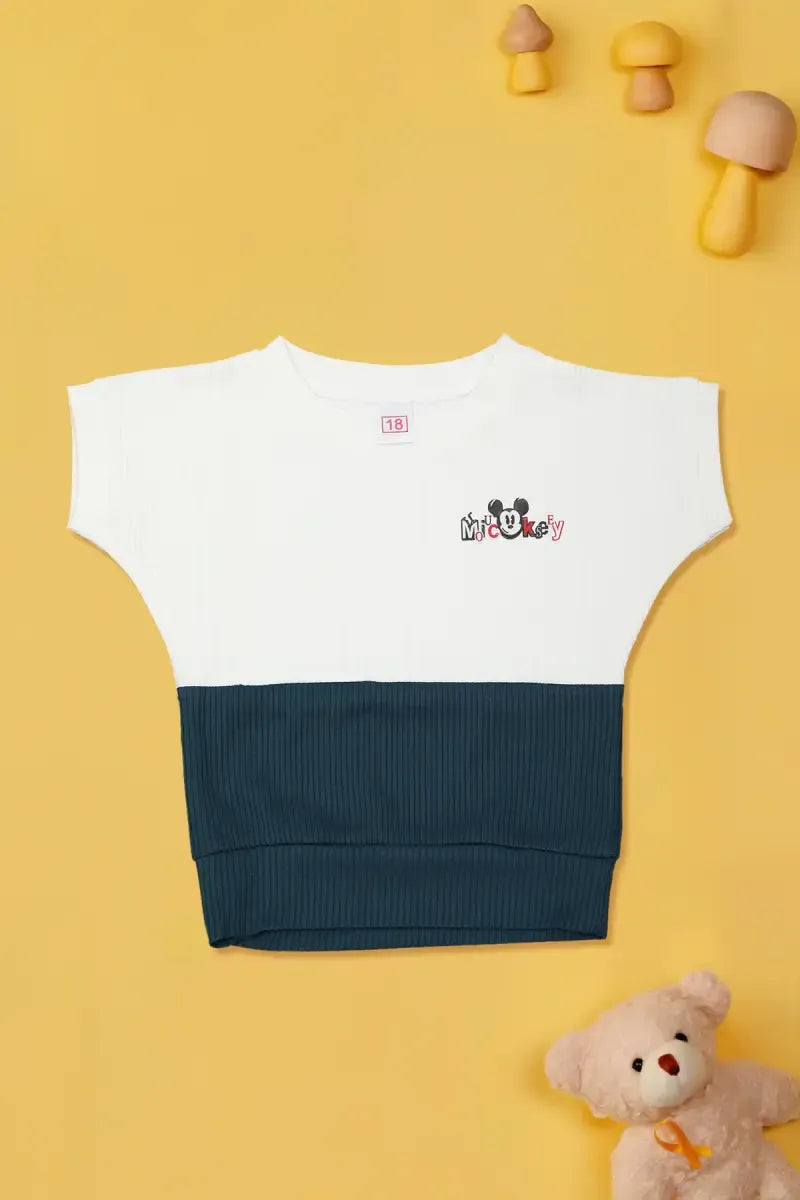 Baby Girl's Corduroy Printed Top - Teal - View 28