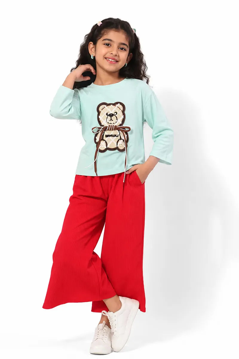 Lycra Solid T-Shirt for Girl - Grey - View 12