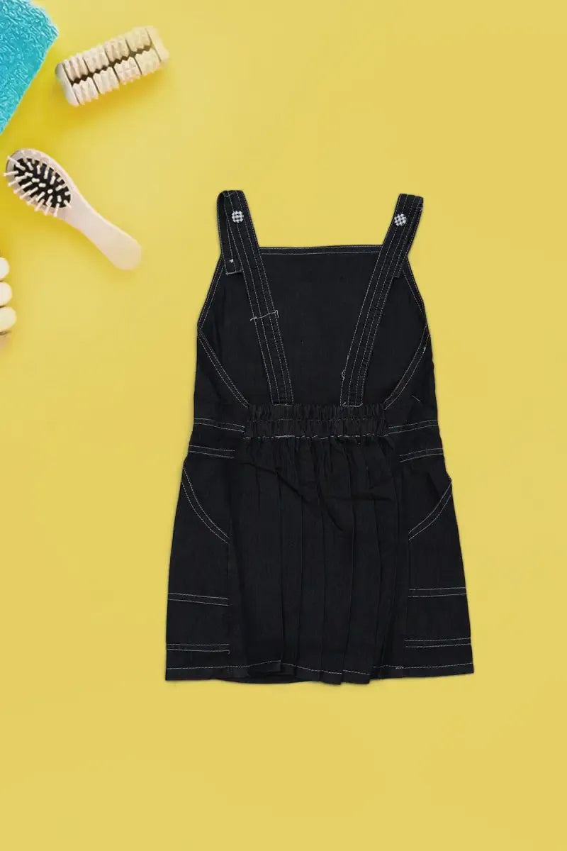 T-Shirt with Pinafore for Baby Girl - Navy Blue - View 9