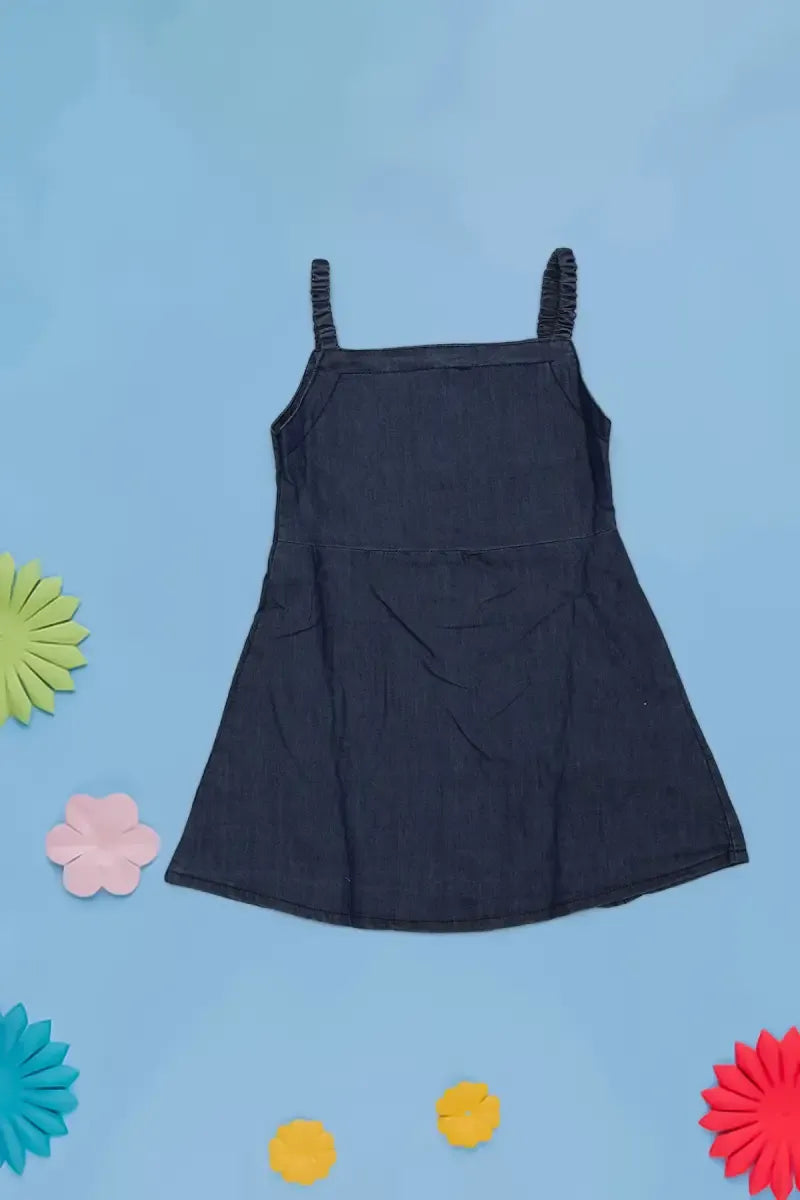Just Born Girl's Solid T-Shirt with Pinafore Set - Dark Blue - View 10