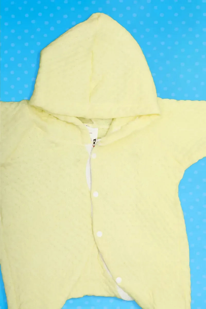 Woolen Sleepsuit for New Born Baby - Yellow - View 14