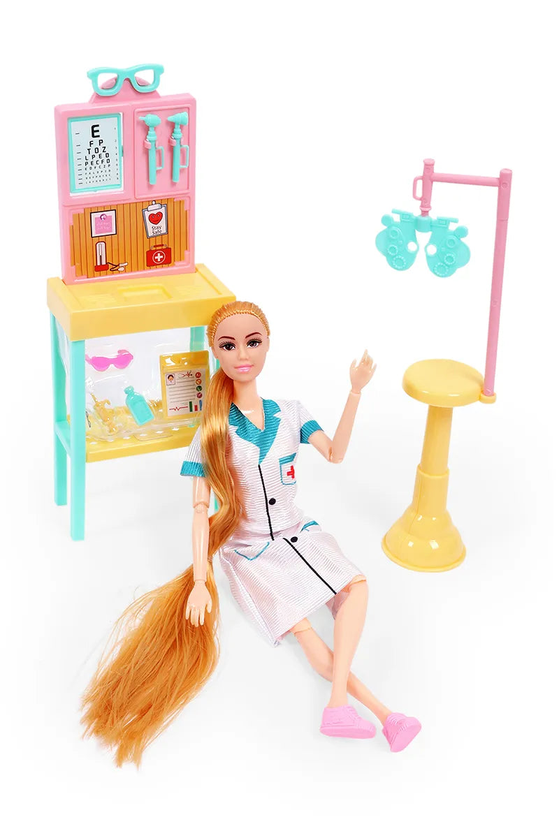 Kiddy Nurse's Style Barbie Doll Set