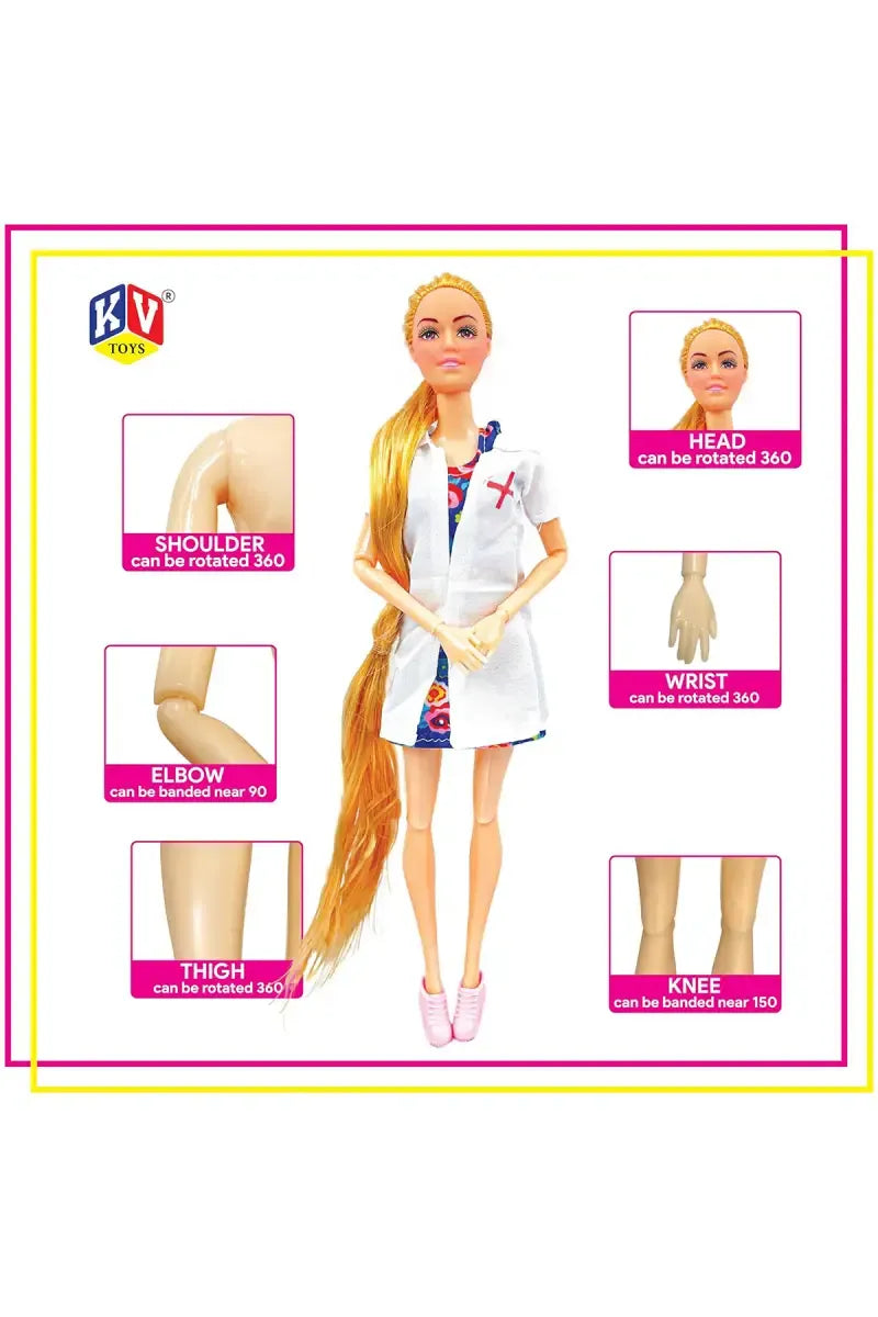 Kiddy Nurse's Style Barbie Doll Set