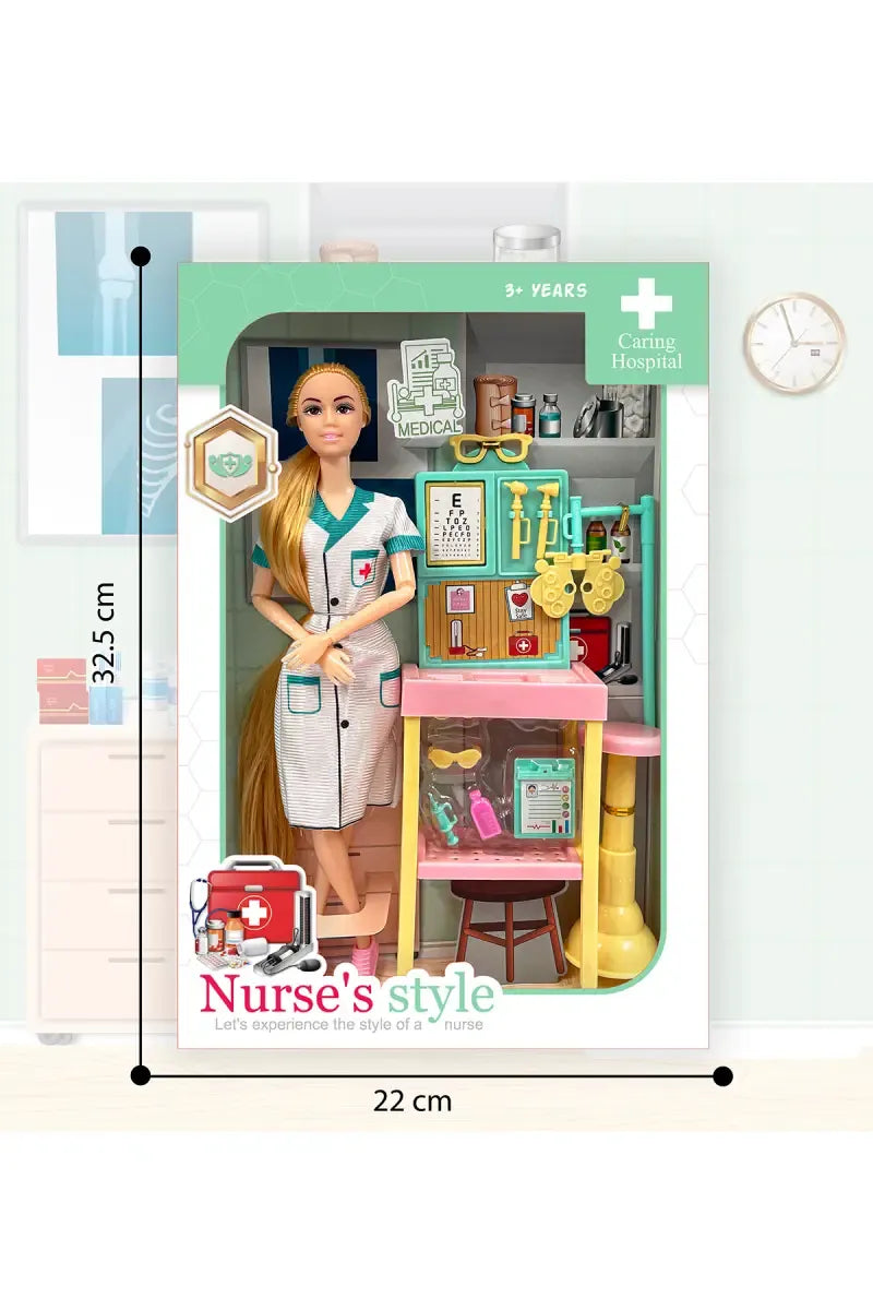 Alia Nurse Style Barbie Hospital Set