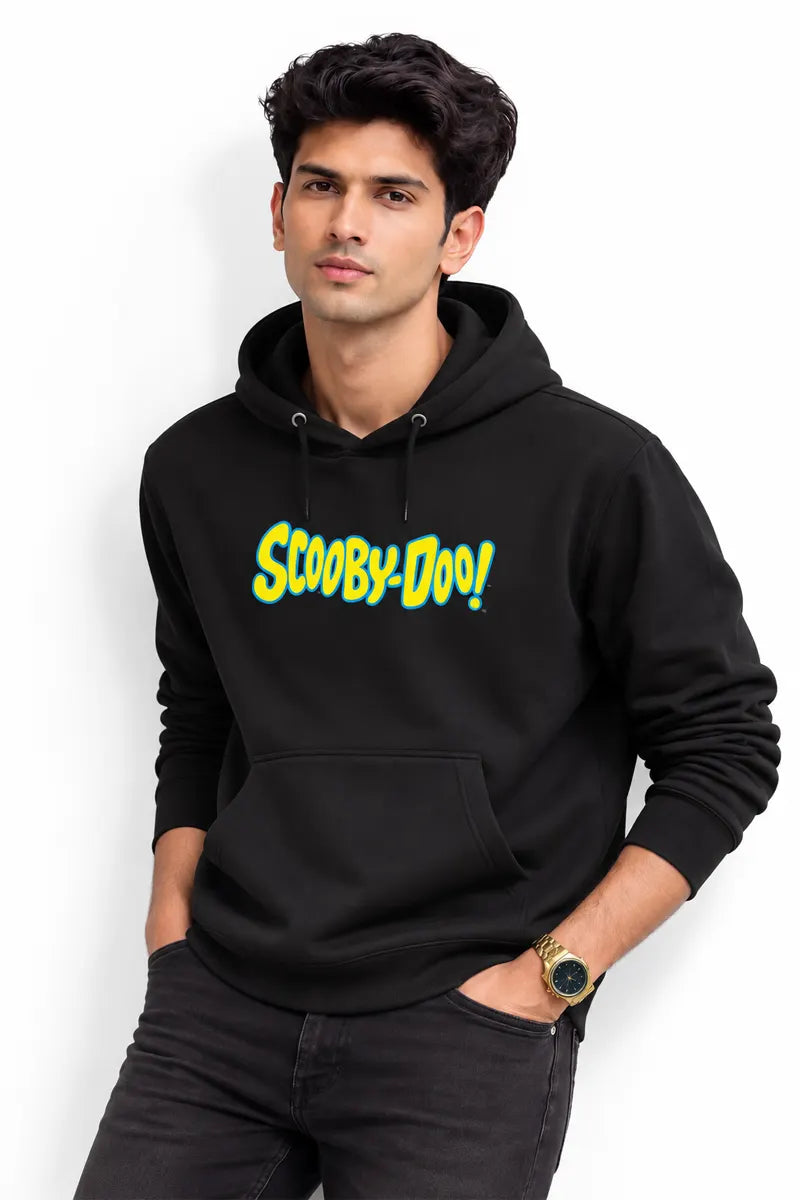 Cotton Graphic Print Hoodie for Men - Sky Floter's (Style men026894) - Black